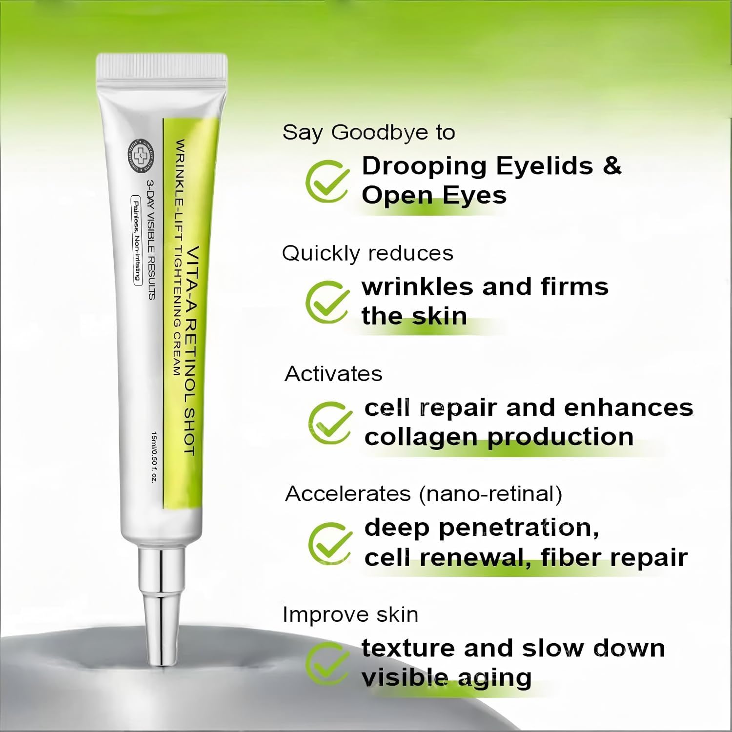 Crema Facial y Contorno de Ojo - Skincare Retinol reseña y precio