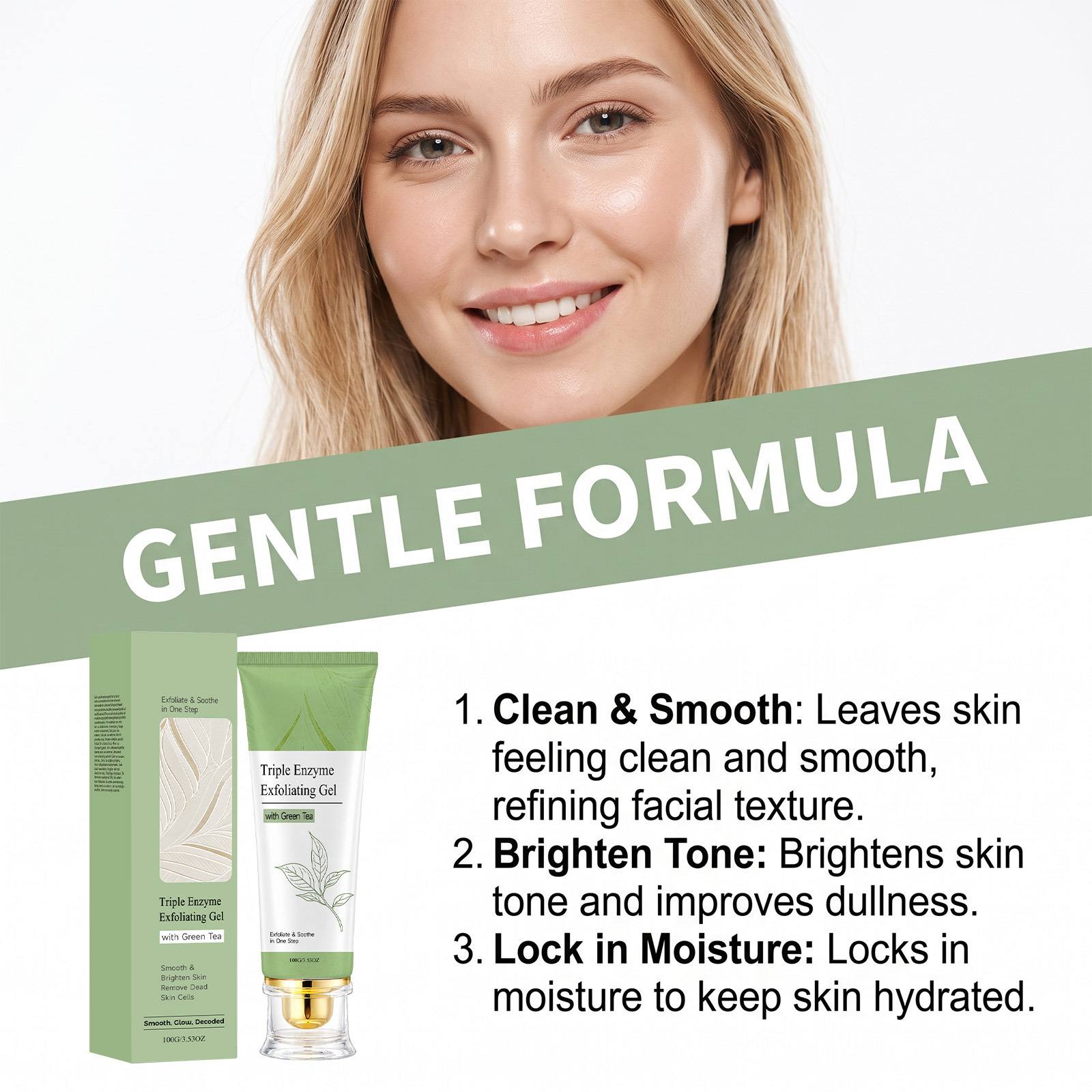Gel Exfoliante de Té Verde, Li - Peptide Neck Cream reseña y precio