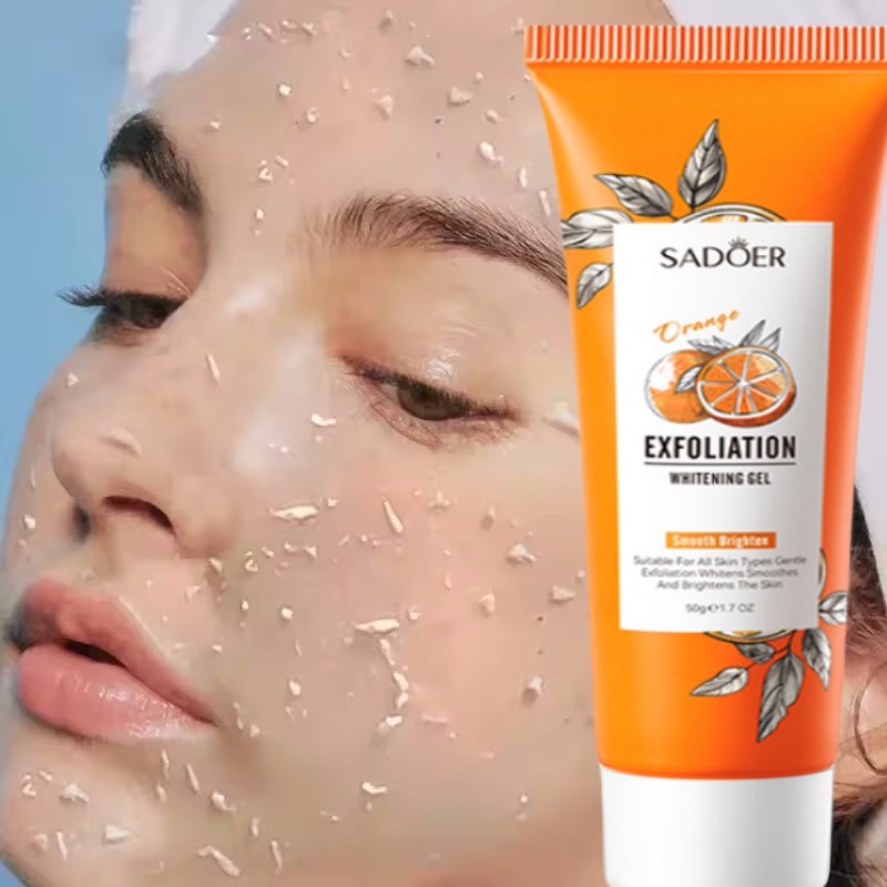 Gel exfoliante de color naranj - Peptide Neck Cream reseña y precio